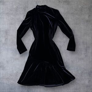 Purple Velvet Mini Dress